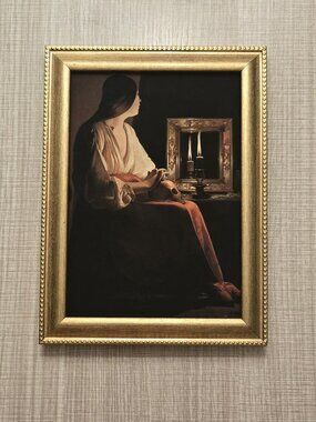 Georges de La Tour "The Penitent Magdalen" Art Reproduction Print